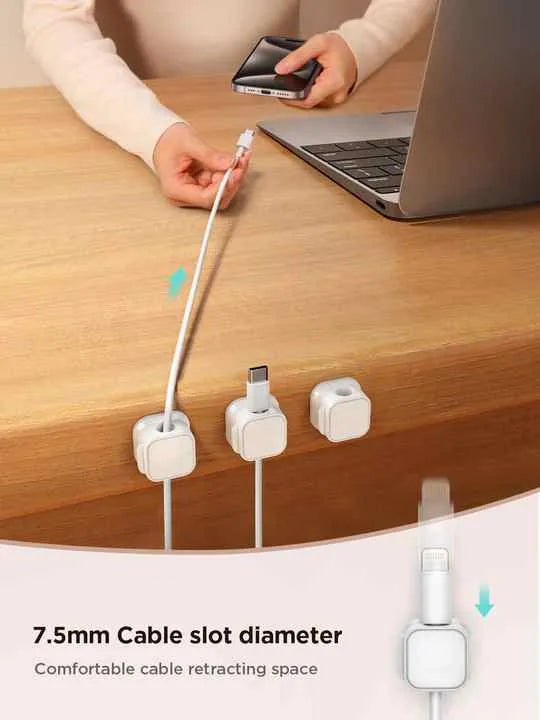 Magnetic Cable Organizer Clips – Wire Holder for Desk & Wall