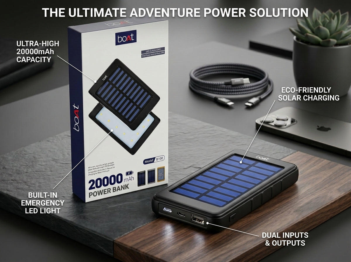 B100 Power Bank 20000mAh, Fast Charge