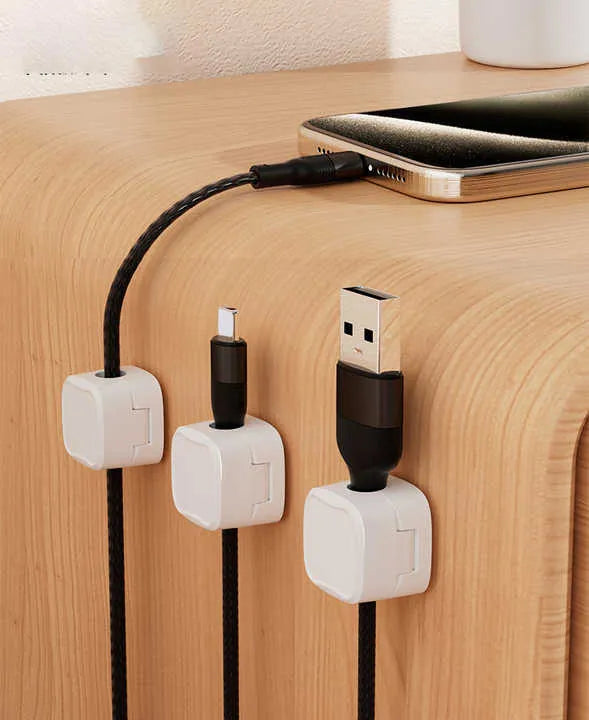 Magnetic Cable Organizer Clips – Wire Holder for Desk & Wall