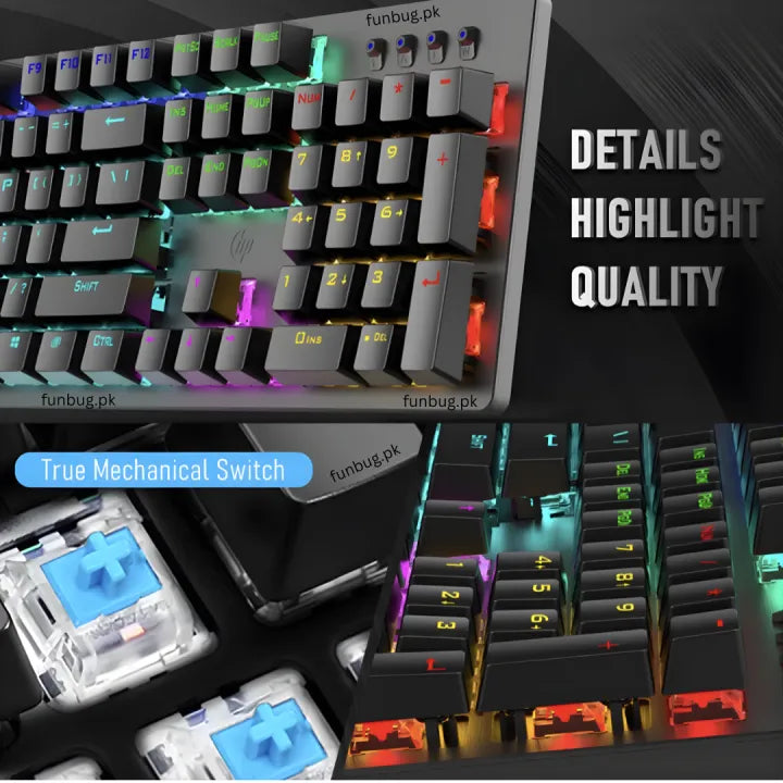 HP GK100F Mechanical Keyboard – RGB Gaming