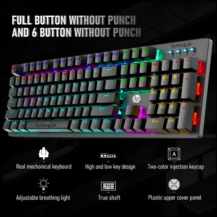 HP GK100F Mechanical Keyboard – RGB Gaming