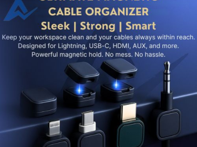 Magnetic Cable Organizer Clips – Wire Holder for Desk & Wall